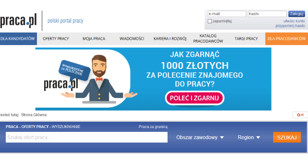 Praca.pl (zrzut ekranu)