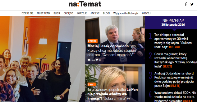 Serwis naTemat.pl z nową stroną główną
