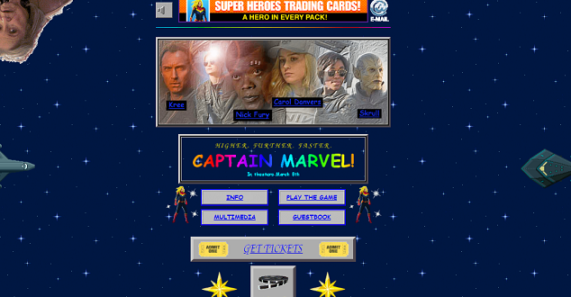 Czujesz nostalgię za internetem z lat 90.? Zajrzyj na stronę filmu Captain Marvel