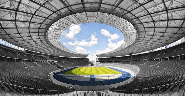 stadion, piłka, fot. 3093594, pixabay