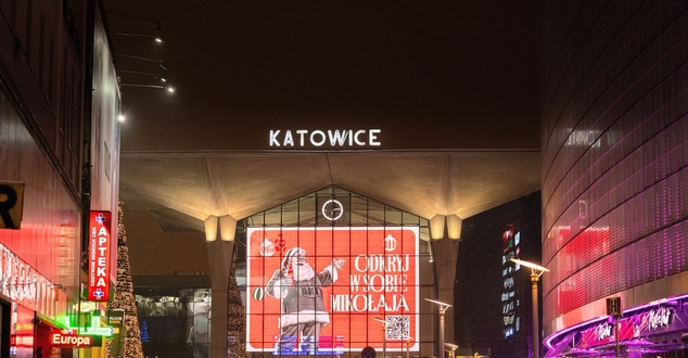 Mikołaj, święta, dworzec, Katowice, fot. Coca-Cola