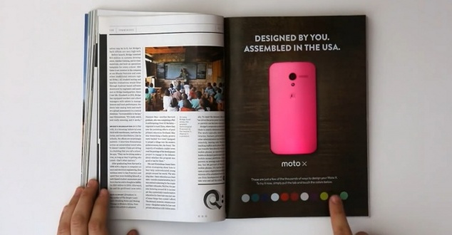 Reklama Motoroli, która zmienia kolor w magazynie