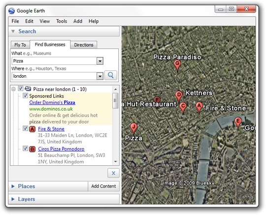 Google wprowadza reklamy AdSense w Google Earth