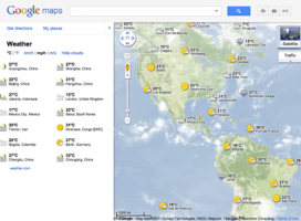 Sprawdź prognozę pogody na Google Maps