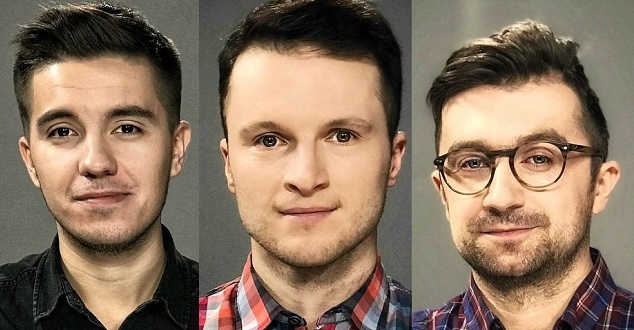 Od lewej: Grzegorz Betlej, Kamil Sosnowski, Karol Szczęśniak (fot. Open FM)