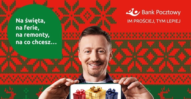 Adam Małysz, kampania świąteczna, fot. Bank Pocztowy