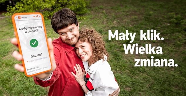 ING reklamuje swoją aplikację, w której można zaciągnąć kredyt hipoteczny bez wizyty w banku