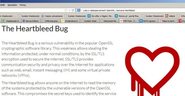 Heartbleed - groźna luka w OpenSSL. Hasła zagrożone