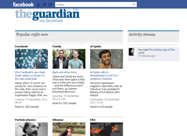 Guardian na Facebooku
