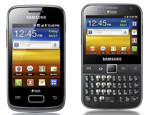Samsung Galaxy Y Duos, Y Pro Duos