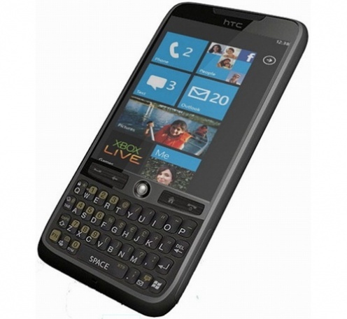 Telefon typu BlackBerry w WP7 (fotomontaż)