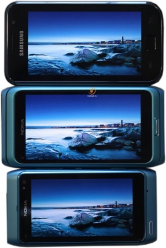 Nokia E7, Samsung Galaxy S vs Nokia N8